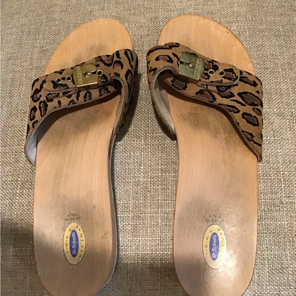Dr. Scholl's Brown Leopard Print Women's Sandals